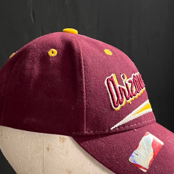 ASU Arizon State Red Devils NCAA Youth Maroon Gold Adjustable Hat (GS2) - Picture 2 of 5